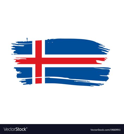 Iceland flag Royalty Free Vector Image - VectorStock