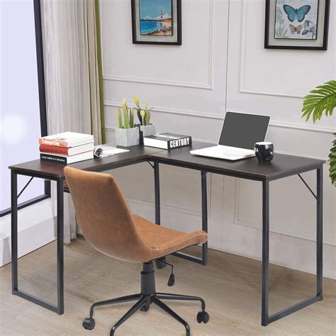 L Shaped Desk With Keyboard Tray - Anna Furniture