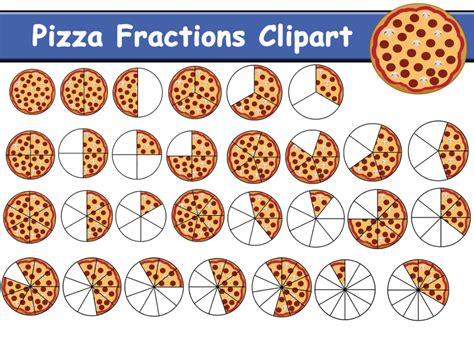 PIZZA FRACTION CLIPARTS - ΠΡΩΤΟ ΚΟΥΔΟΥΝΙ | Pizza fractions, Fractions, Math fractions