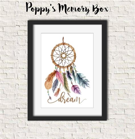 Dreamcatcher Print Dreamcatcher Word Art Dreamcatcher Home | Etsy