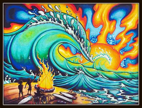 SUNSET SESSIONS by Drew Brophy, commission for T. Saunders 2011 | Surf Art | Pinterest | Surf ...