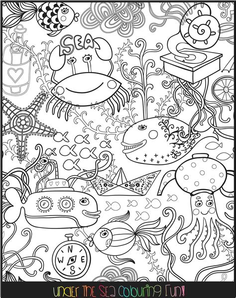 Printable Under The Sea Coloring Pages