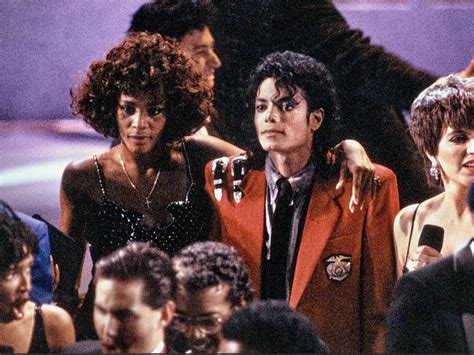 Michael Jackson and Whitney Houston at the 1988 grammys event. Michael Jackson came away with ...