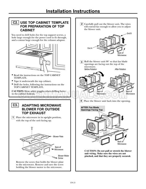 Frigidaire FFMV1846VS Microwave Oven Installation Instructions