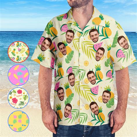 Custom Face Hawaiian Shirts Upload Your Own Designed Image Aloha Beach