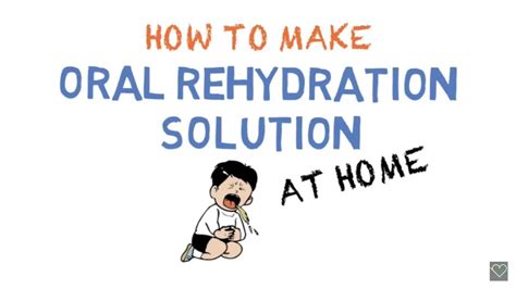 Oral Rehydration Solution Recipe Cdc