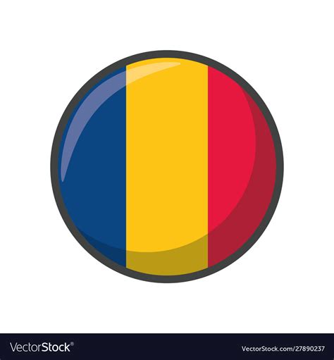 Isolated romania flag icon block design Royalty Free Vector