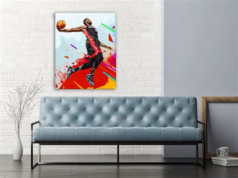 Basketball Canvas Wall Art Sports Canvas Print | Etsy