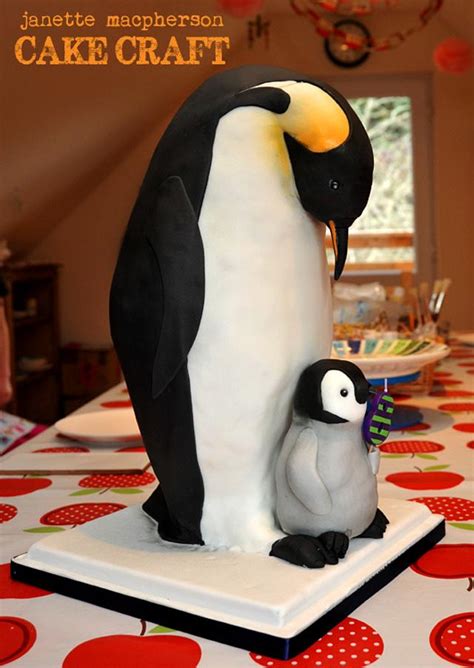 Emperor Penguin cake 17" tall - Decorated Cake by Janette - CakesDecor