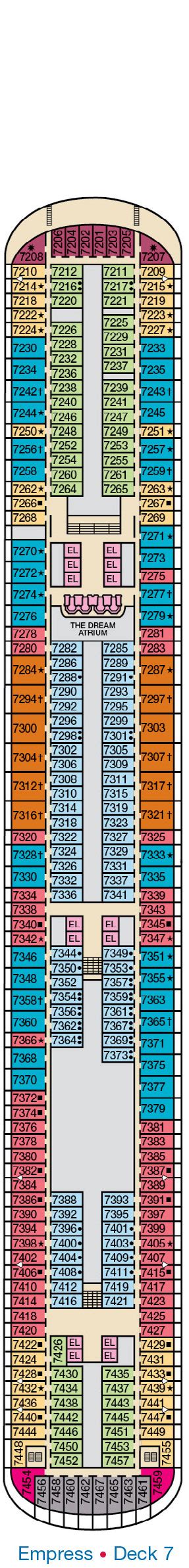 Carnival Dream Deckplans - Carnival Cruise Lines | CruiseInd