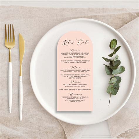 KAIA - MENU - White Cherry Invitations