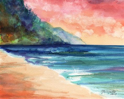 sunset art, sunrise print, kauai beach, Kauai prints, hawaii beaches ...