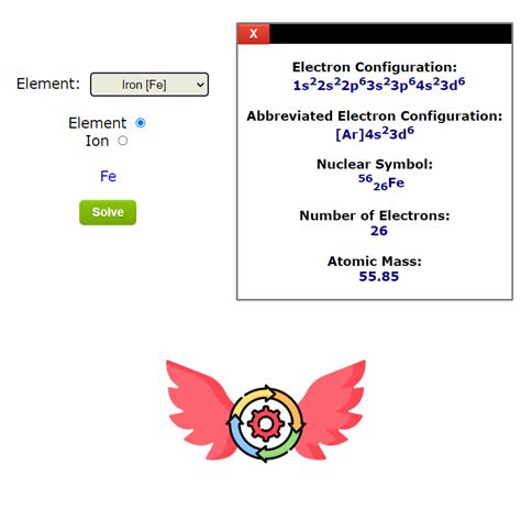 Electron configuration calculator and Table