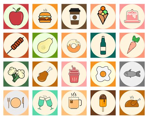 Free 20 Food Vector Icons Vol.1 – Free Graphics, Icons | pixelify.net