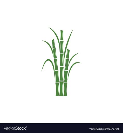 Sugar cane logo template symbol Royalty Free Vector Image