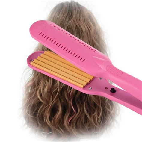 2019 New Corrugated Curling Hair Chapinha Hair Straightener Crimper Fluffy Big Waves Hair ...