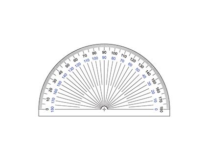 Printable Protractor – 180 Degree Protractor – Free-printable-paper.com