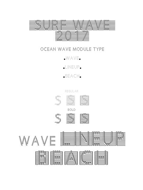 Ocean Wave Module Font & Posters on Behance