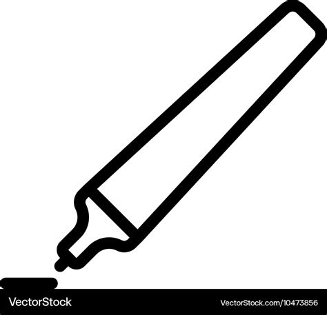 Marker pen outline icon Royalty Free Vector Image