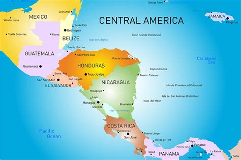 Central America Map Printable - Printable World Holiday
