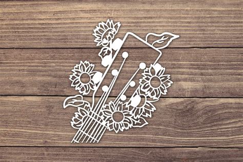 Floral Guitar Decal Multiple Sizes Car Decal, Bumper Sticker, Laptop ...