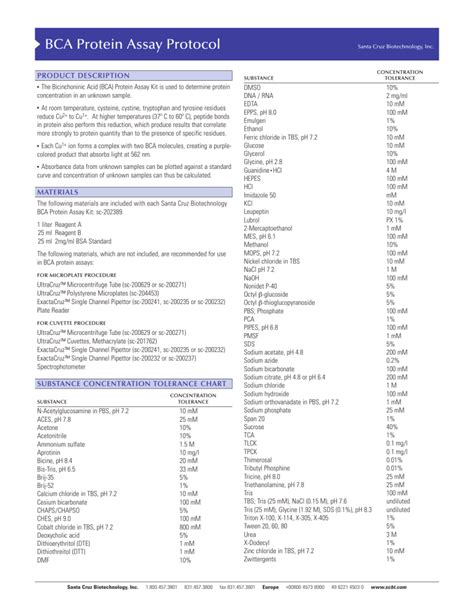 BCA Protein Assay Protocol