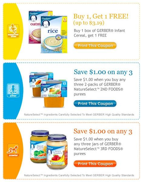 Coupons | Baby coupons, Gerber baby food, Shopping coupons