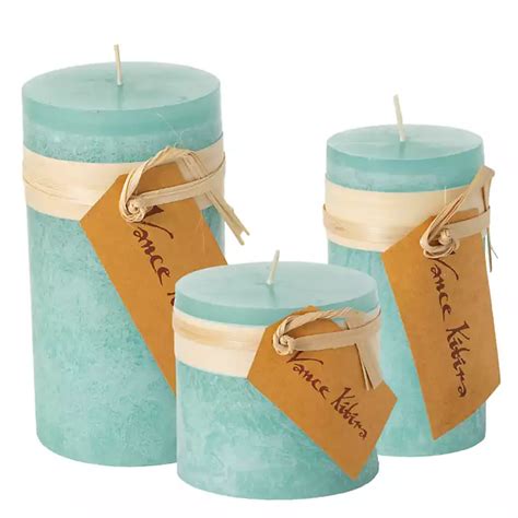 Blue Unscented Pillar Candles, Set of 3 | Kirklands Home