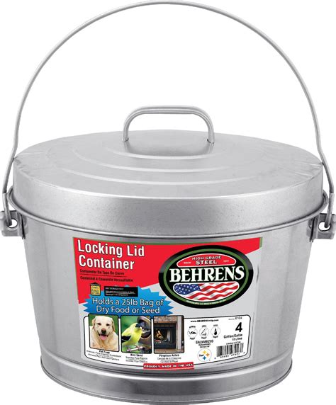 Buy Behrens Galvanized Steel Pail With Lid 4 Gal.