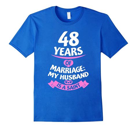 48th Wedding Anniversary Gift for Wife – 48 Years T-Shirt-PL – Polozatee