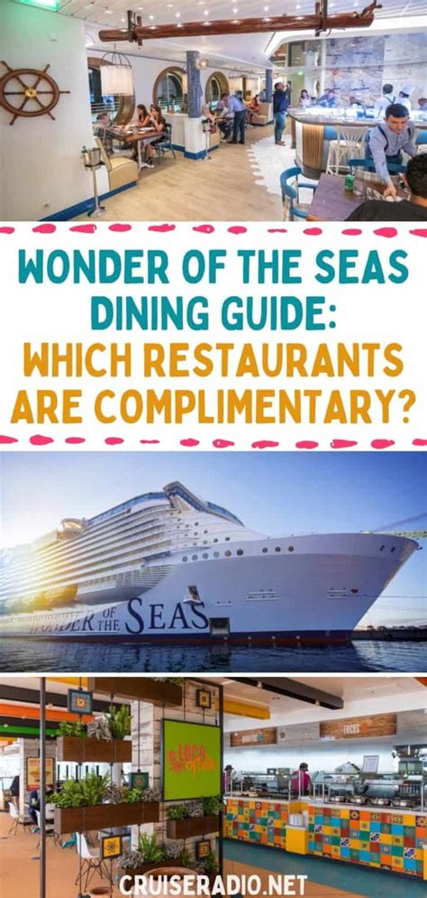 Wonder of the Seas Dining Guide: Which Restaurants Are Complimentary?