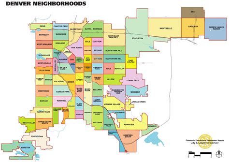 Denver neighbourhood map