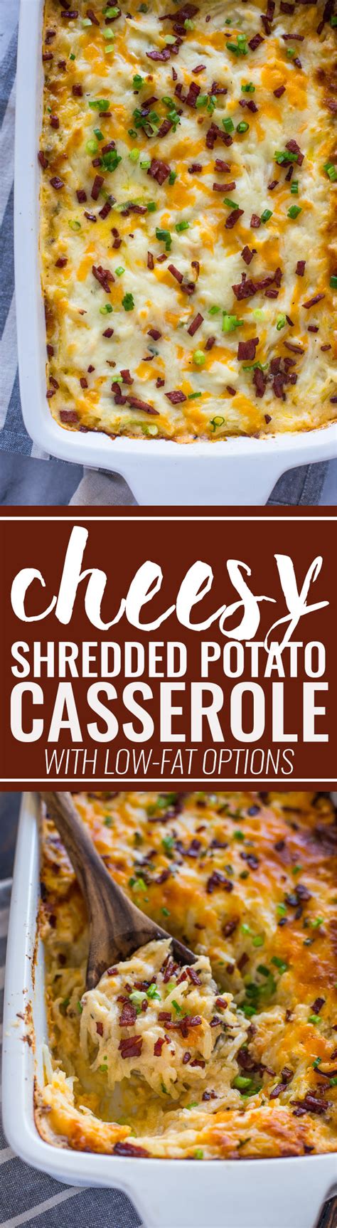 Cheesy Shredded Potato Casserole (with Low-fat Option)