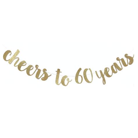 Cheers to 60 Years Banner 60th Birthday Decoration 60 and - Etsy