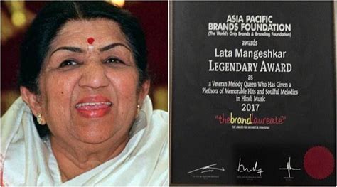 Lata Mangeshkar wins The BrandLaureate award. But it is her message for fans which is melting ...