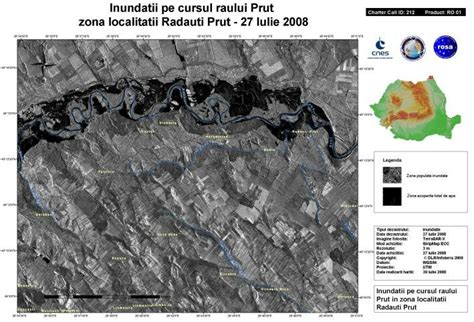 Flood map Radauti-Prut (Prut River), 2008 © DLR/Infoterra 2008, © ROSA ...