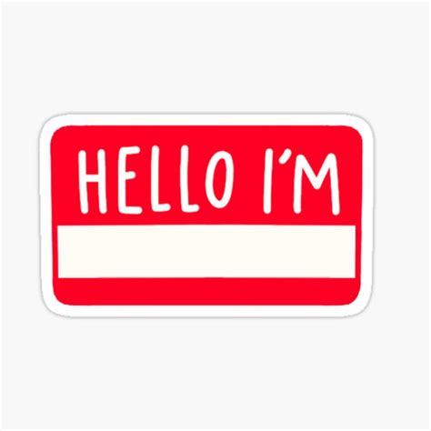 "Hello, I’m " Sticker for Sale by Andrea Kim | Redbubble