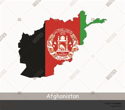 Afghanistan Map Flag Vector & Photo (Free Trial) | Bigstock