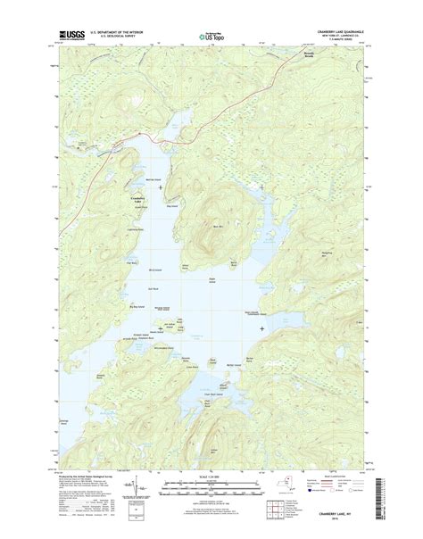 MyTopo Cranberry Lake, New York USGS Quad Topo Map