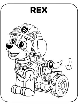 Paw Patrol Rex Coloring Page - EssenceropHampton