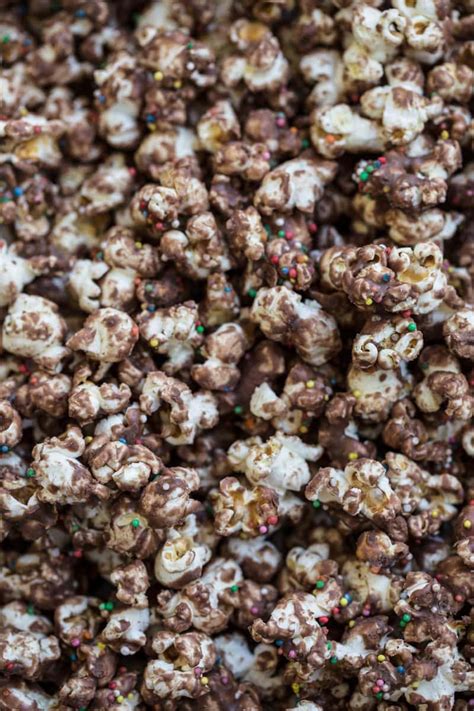 Milk Chocolate Popcorn With Sprinkles - Cook Republic