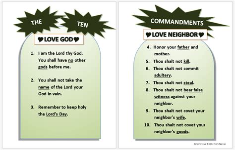 Free Printable 10 Commandments Poster - Catechism Angel | Free Resources