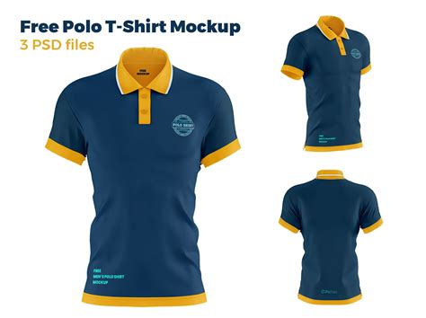 FREE Polo Short Sleeves T-Shirt Mockup PSD set | Shirt mockup, T-shirt ...