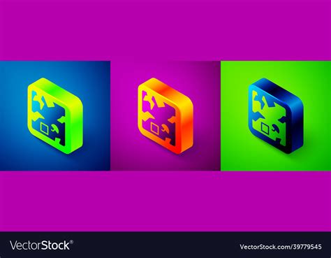 Isometric broken cardboard box icon isolated Vector Image