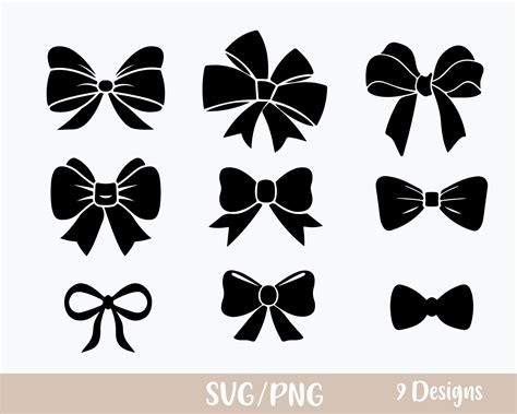 Bow Tie SVG Bundle Hair Bow SVG Bow SVG File Bow Vector - Etsy