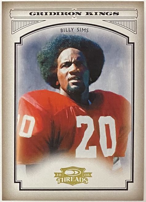 Billy Sims 2006 Donruss Threads Oklahoma Sooners Football College ...