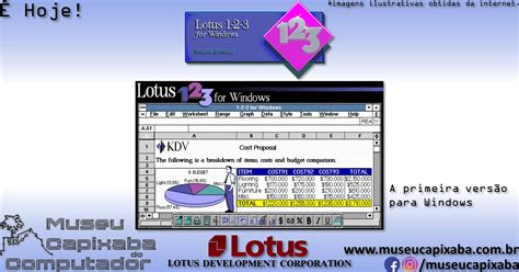 A planilha Lotus 1-2-3 para Windows de 1991 – MCC - Museu Capixaba do ...