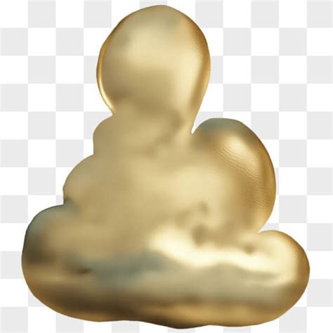 Download Captivating Gold Cloud Art Installation PNG Online - Creative Fabrica