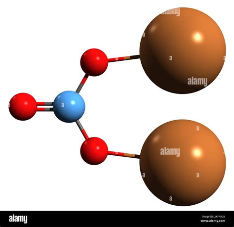 3D image of Potassium carbonate skeletal formula - molecular chemical ...