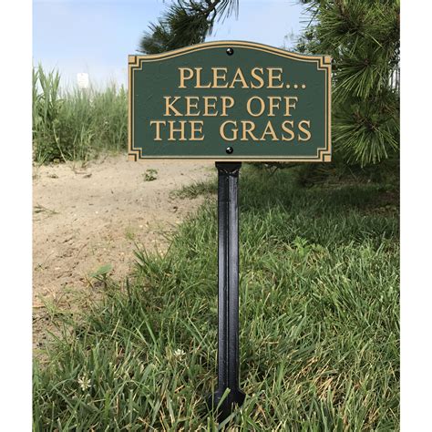 Keep Off the Grass Statement Lawn Plaque, SKU - WP-0018